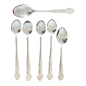 Reed & Barton Stainless Steel Carriage Pattern 6 Spoons